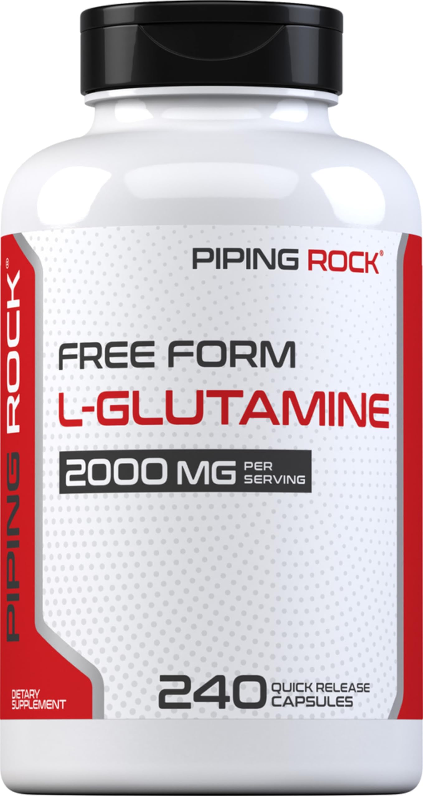 Piping Rock L-Glutamine Capsules, 2000 mg, 240 Capsules