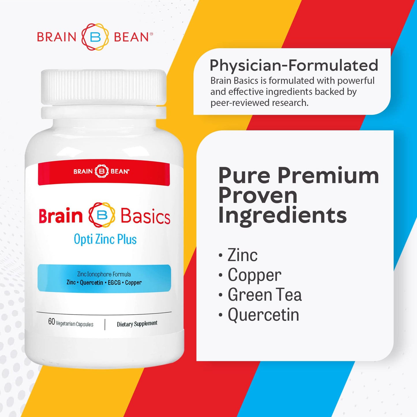 Brain Bean Brain Basics Opti Zinc Plus 60 Capsules