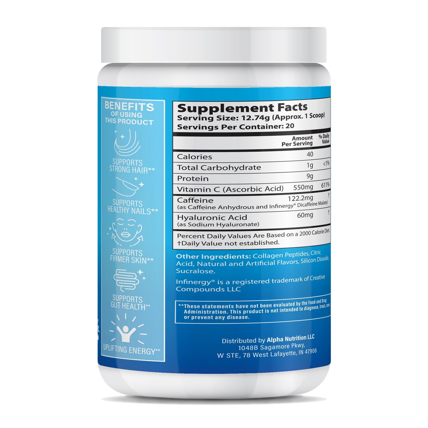 ABOUT YOUR COLLAGEN Peptide Energy Collagen Powder, 8.92 oz