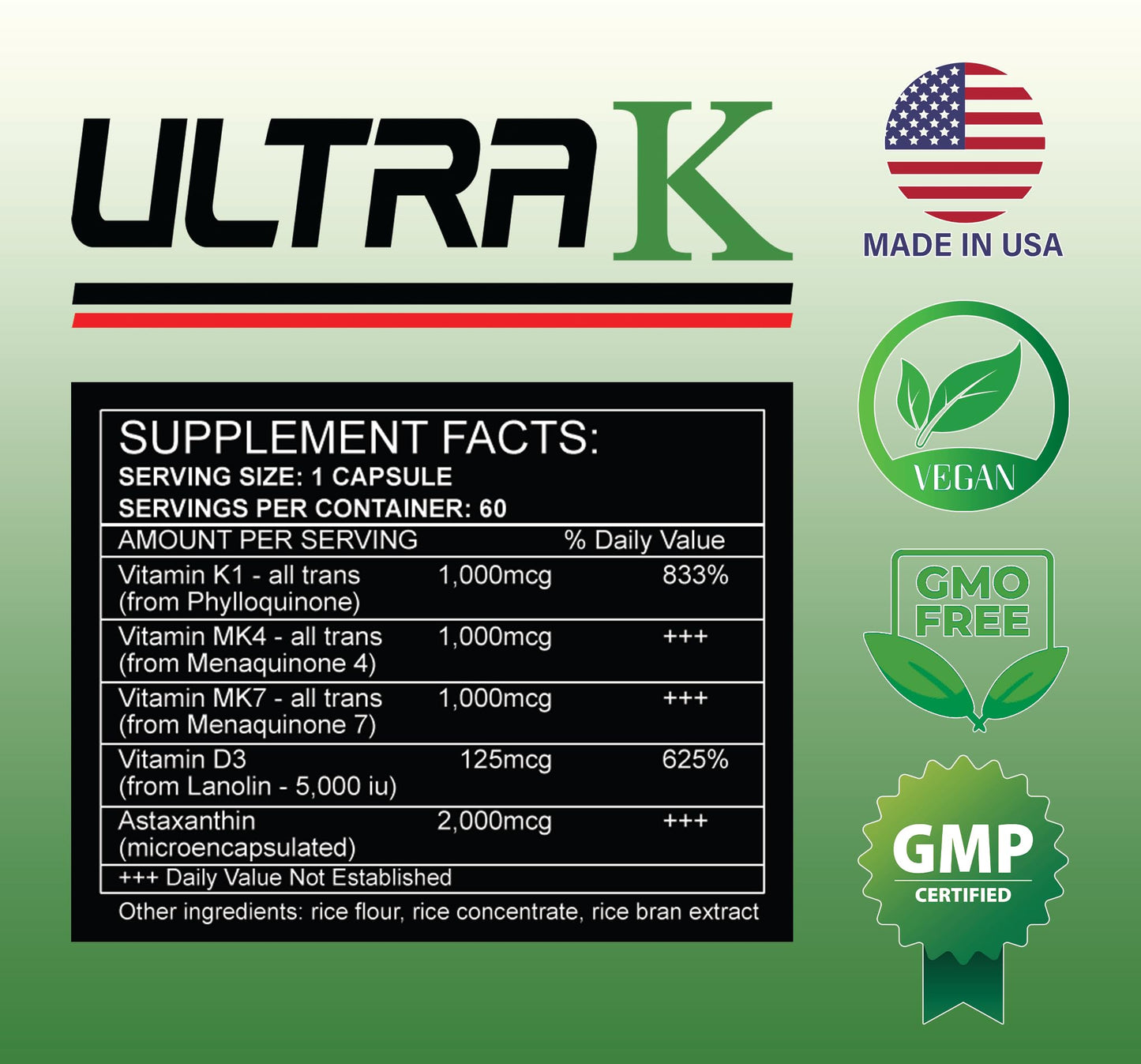 Ultra K High Intensity Training Supplement for Endurance Athletes Capsule 60 Count