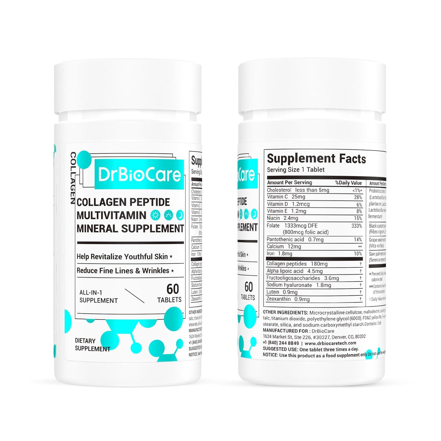DrBioCare Collagen Peptides for Women Tablet, 60 Tablets