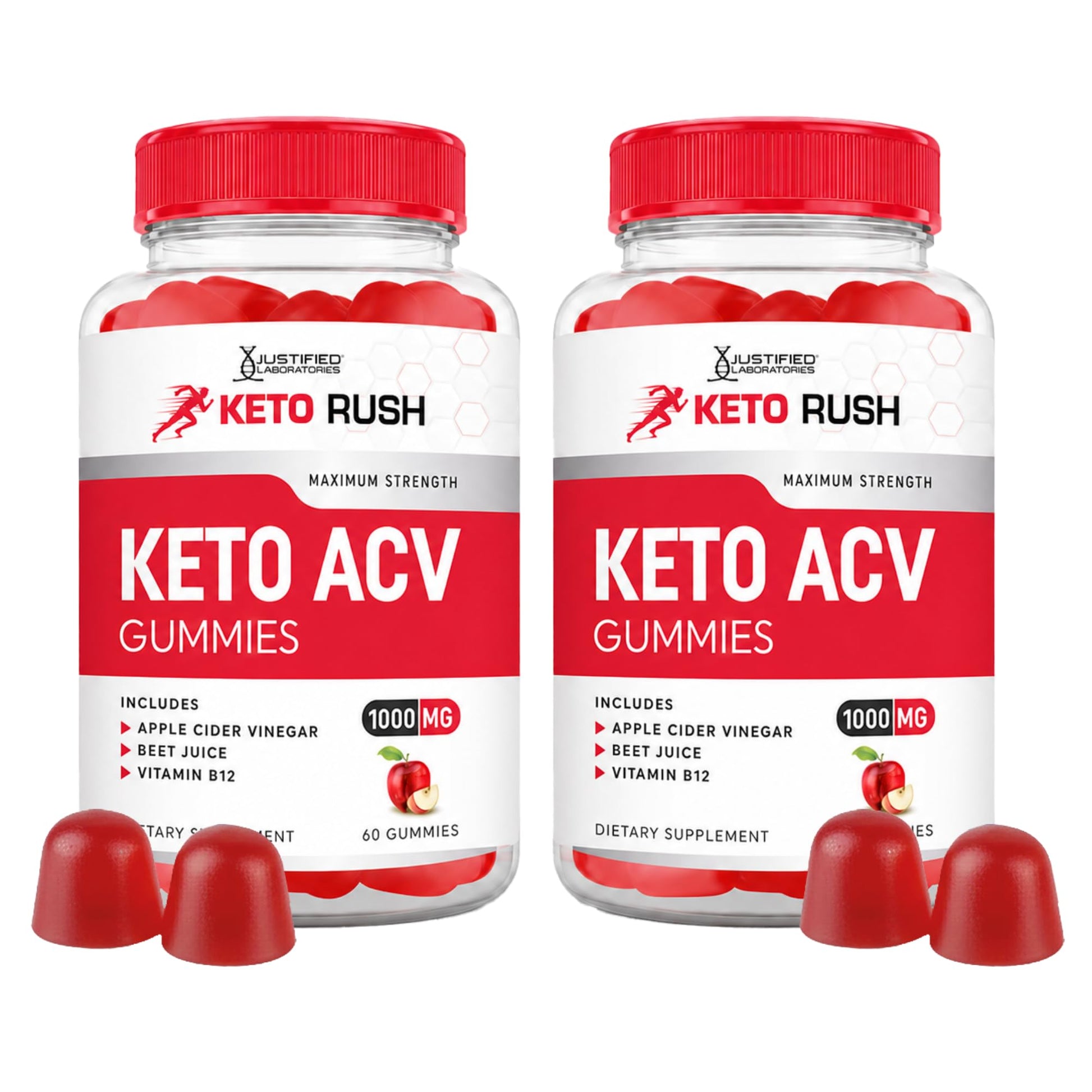 Justified Laboratories Keto Rush Keto ACV Gummies 120 Gummies