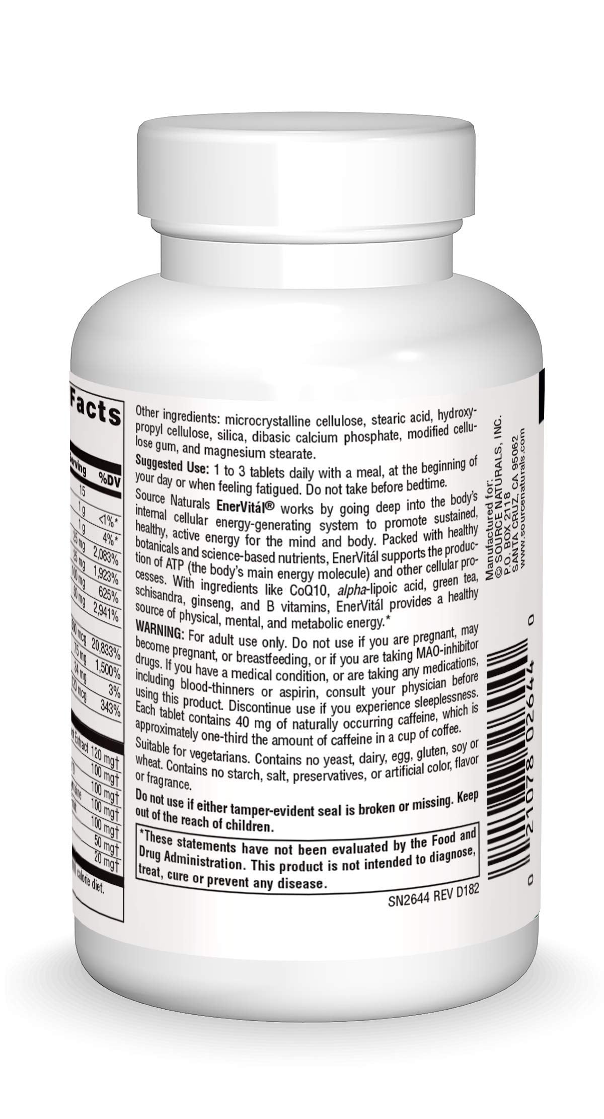 Source Naturals Enervital Tablet 60 Tablets