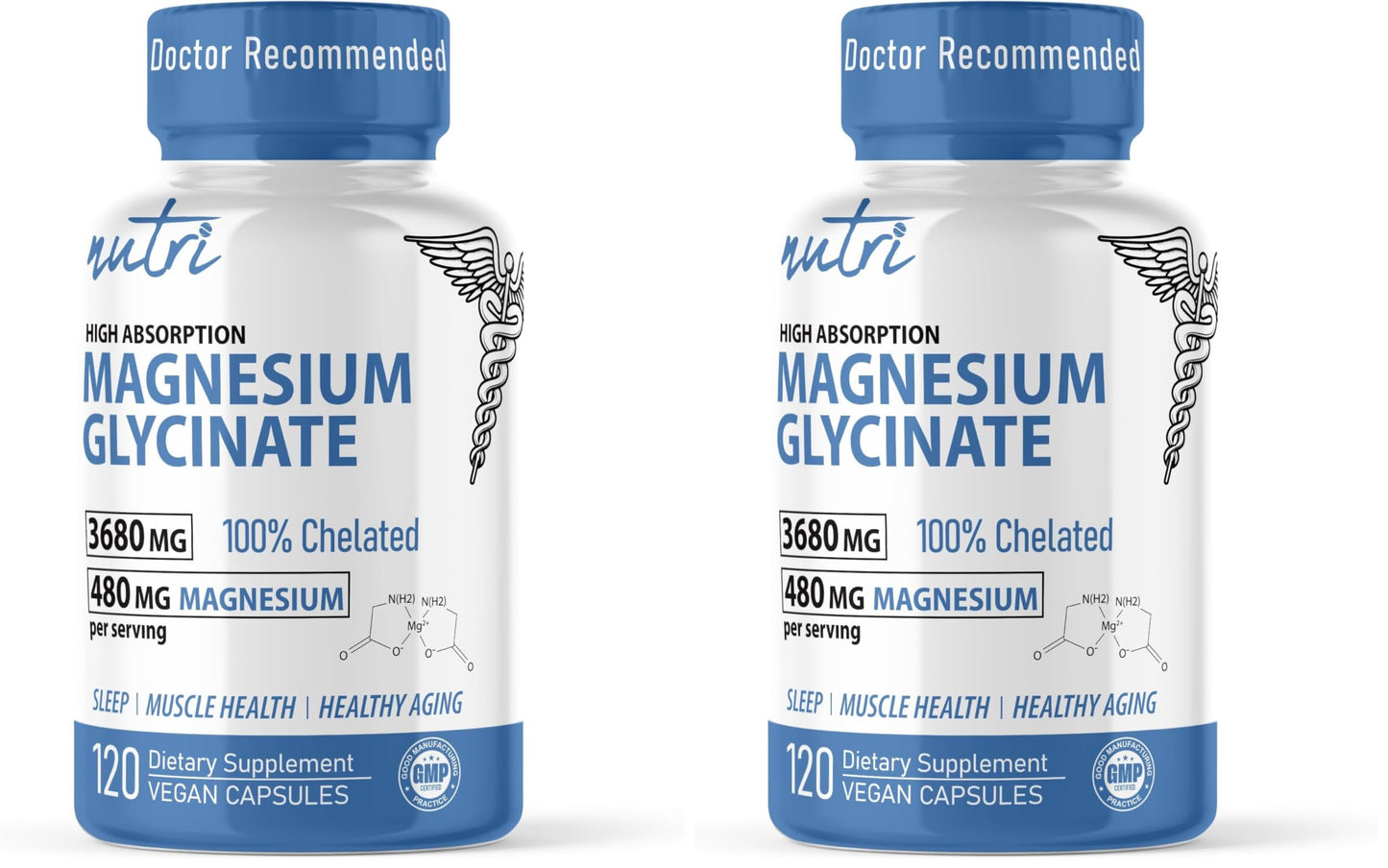 Nature's Fusions Nutri Pure Magnesium Glycinate 3680mg, 240 Capsules