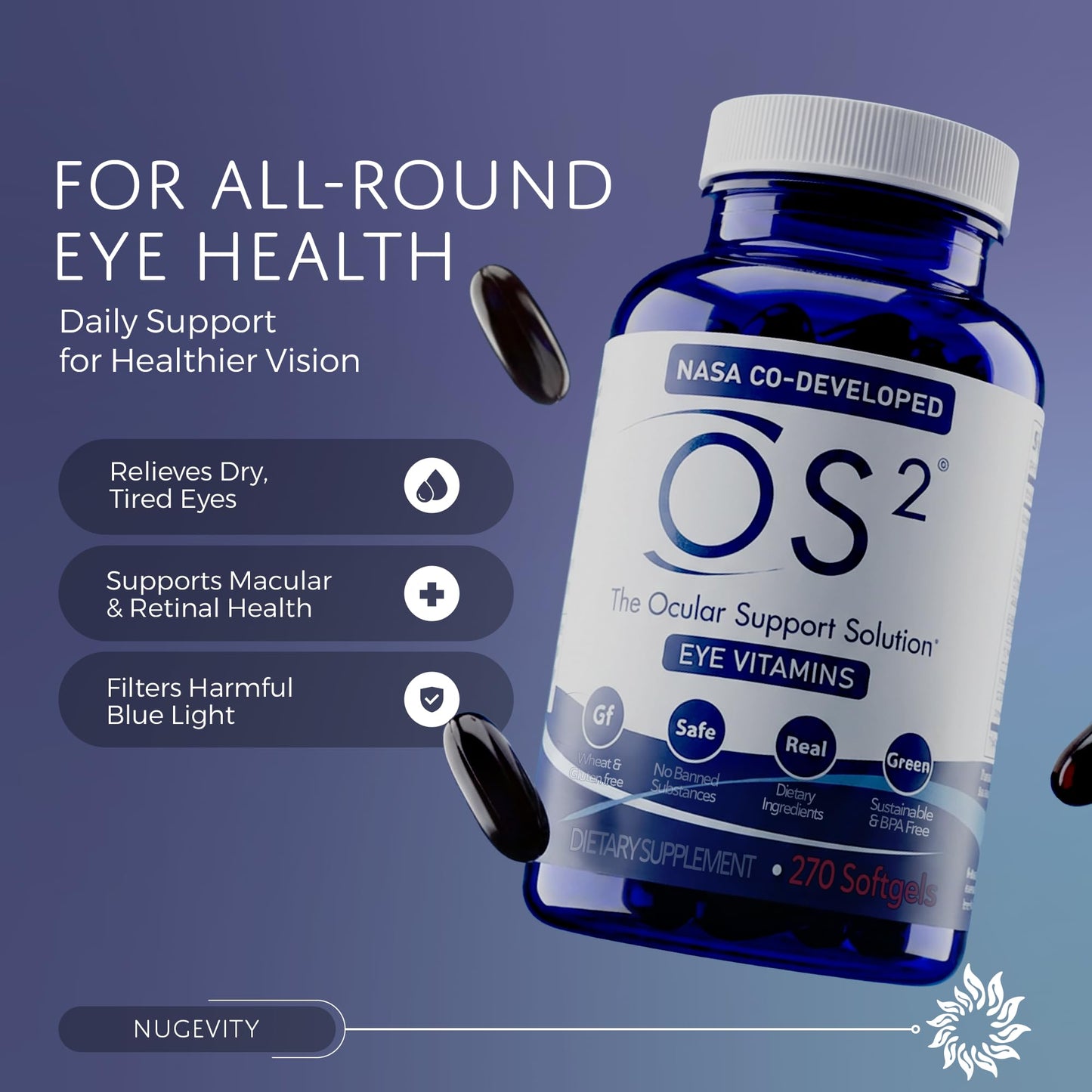 Nugevity OS2 Ocular Support Solution Softgels 270