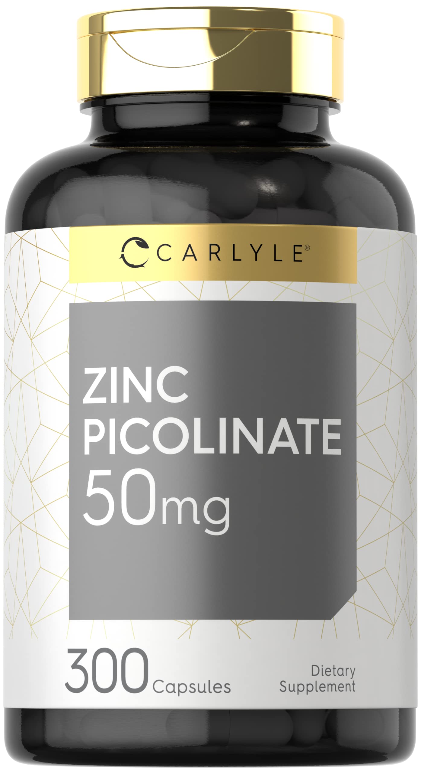 Carlyle Zinc Picolinate 50mg Capsules 300 Count