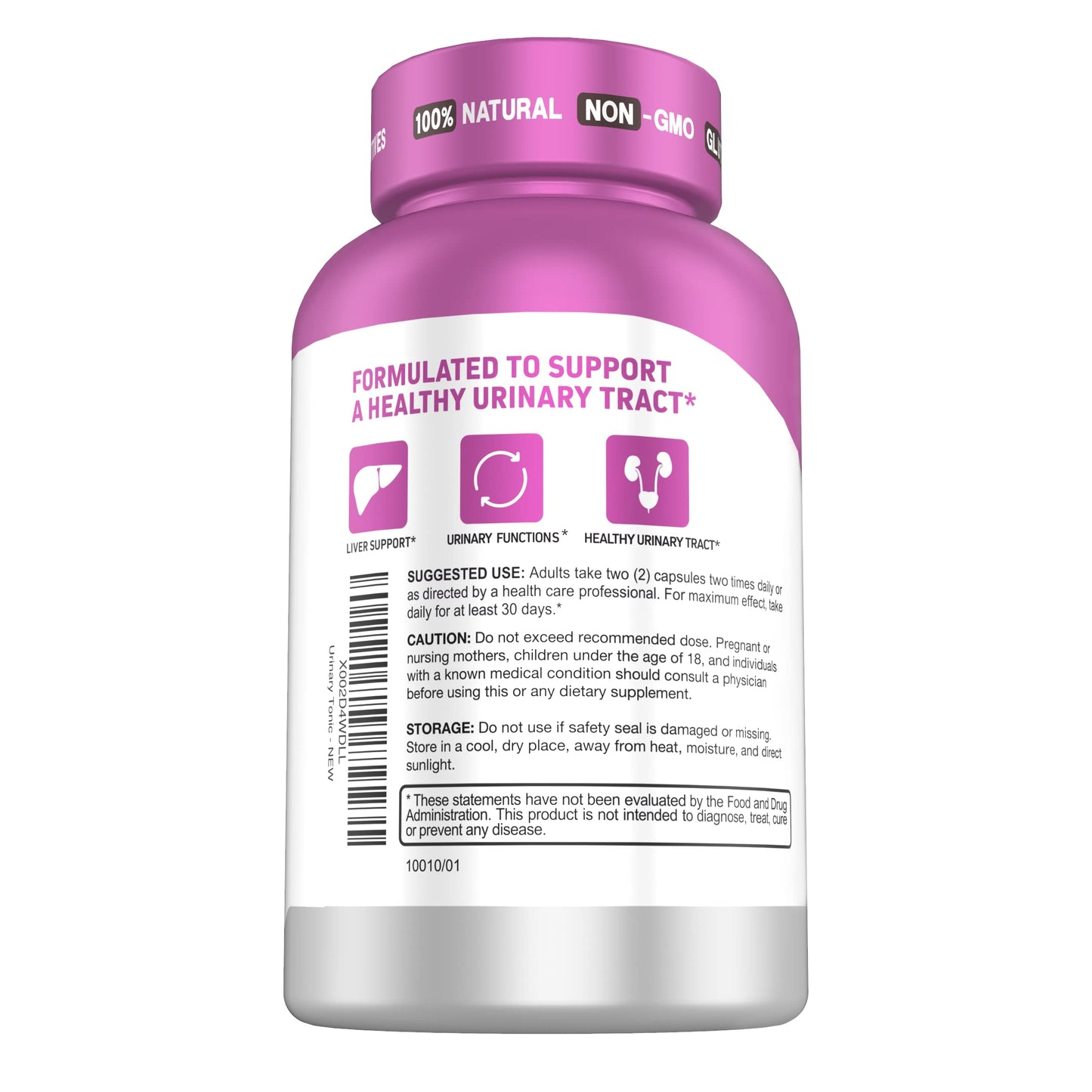 Herbtonics Fast Acting Urinary Tract Cleanse Treatment Capsule, 60 Count