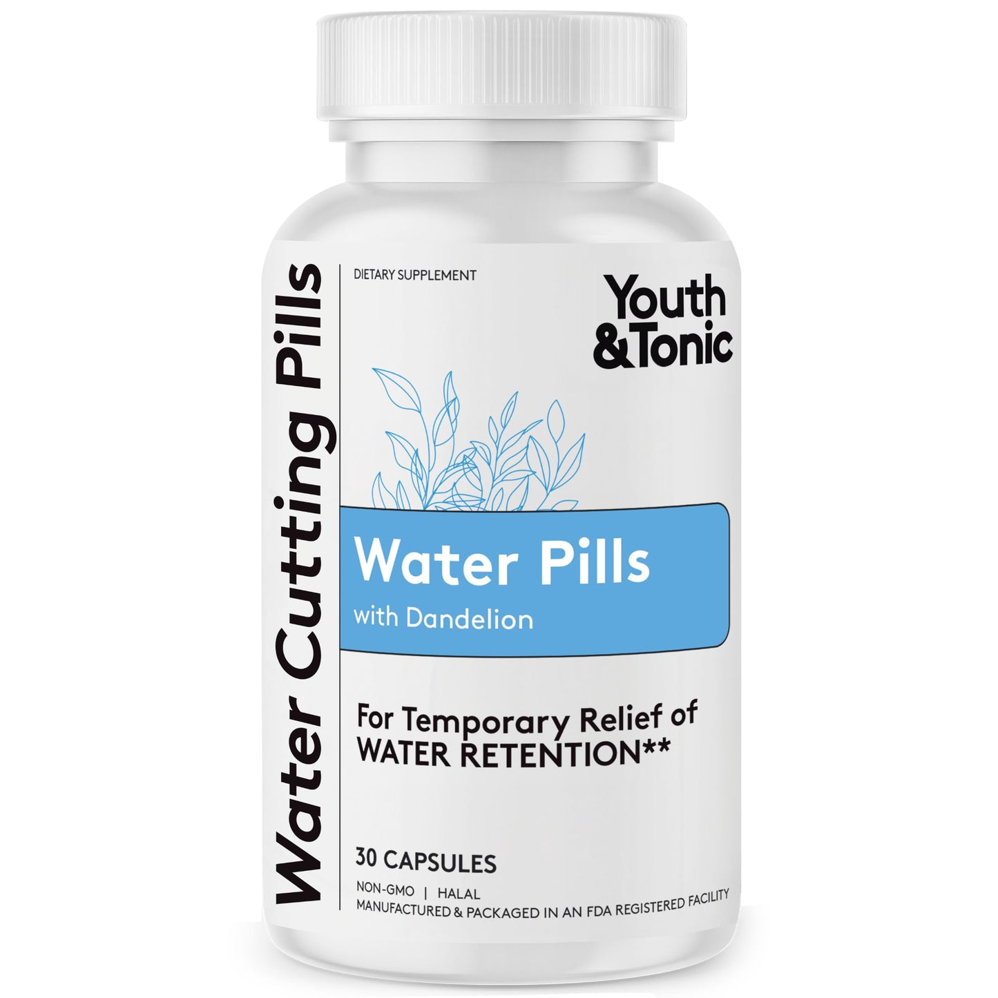 Youth & Tonic Water Weight Loss Capsules 30 Count