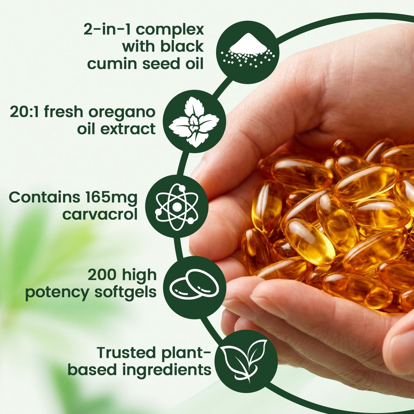 PLYNXE Oil of Oregano with Black Seed Oil Gummy 200 Count