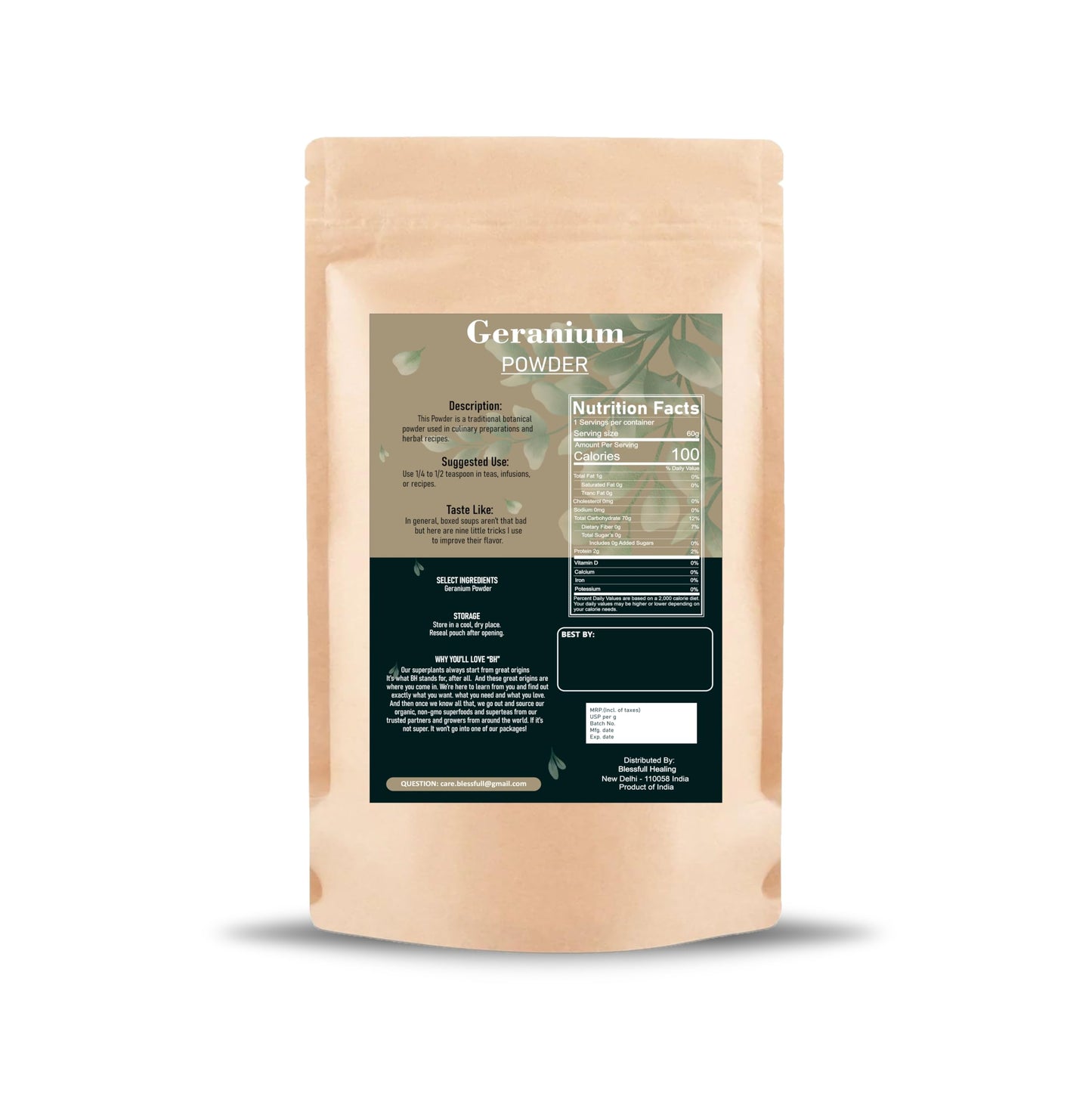 Blessfull Healing Geranium Powder 100 Gram 1