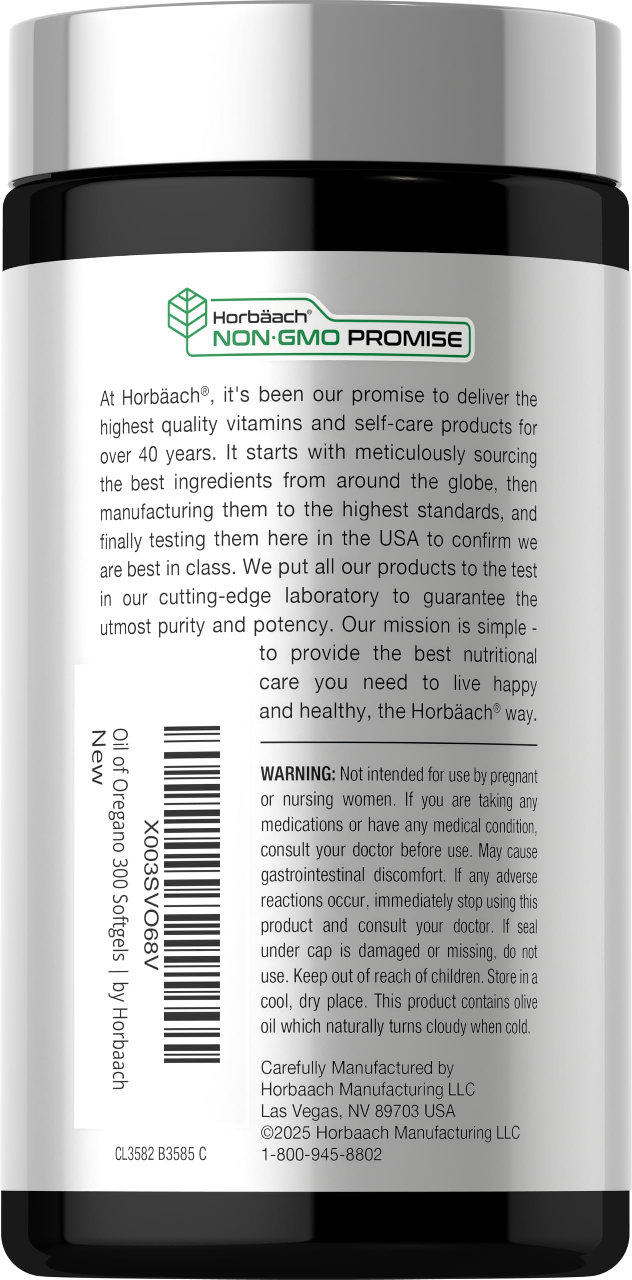 Horbäach Oregano Oil Softgels, 300