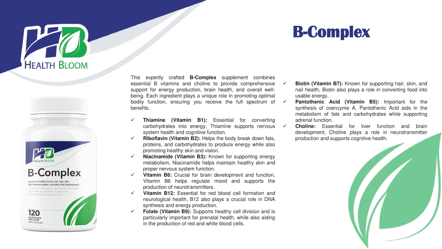 Health Bloom Inc. B-Complex Capsules 60