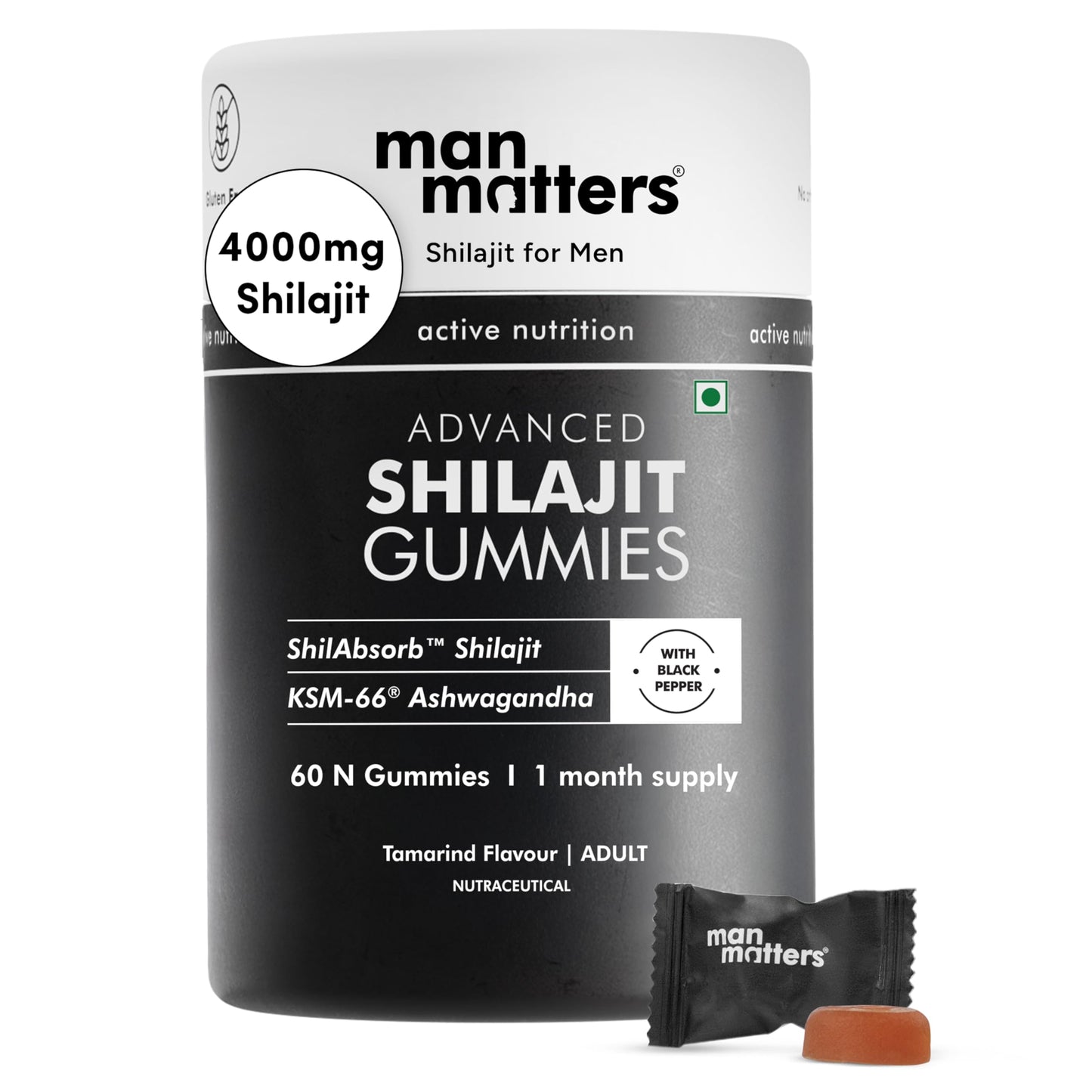 Man Matters Pure Shilajit Gummies 4000 mg, 60 Gummies