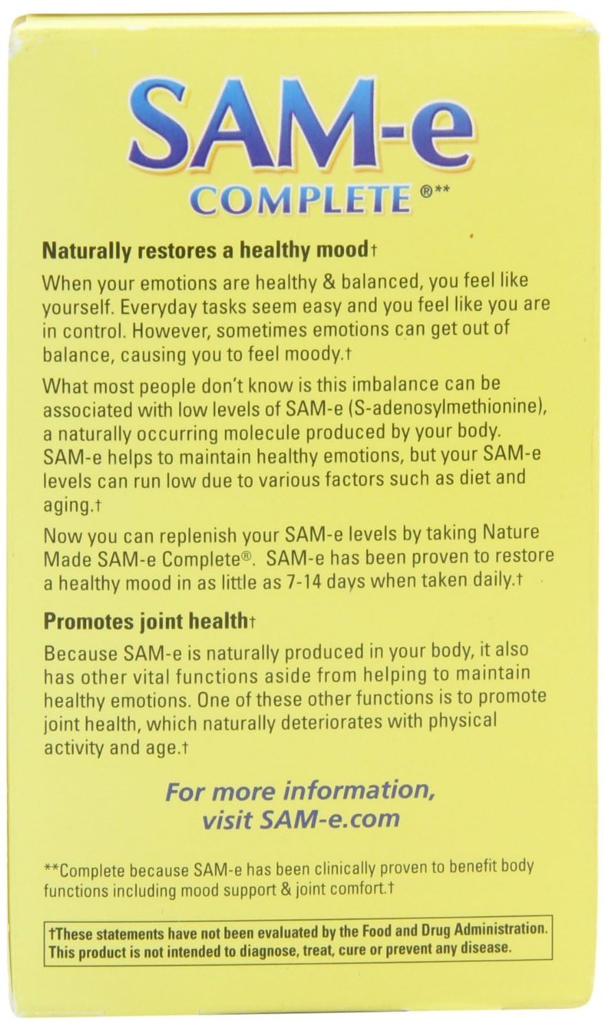 Nature Made Sam-e Complete 400-mg Tablets 72