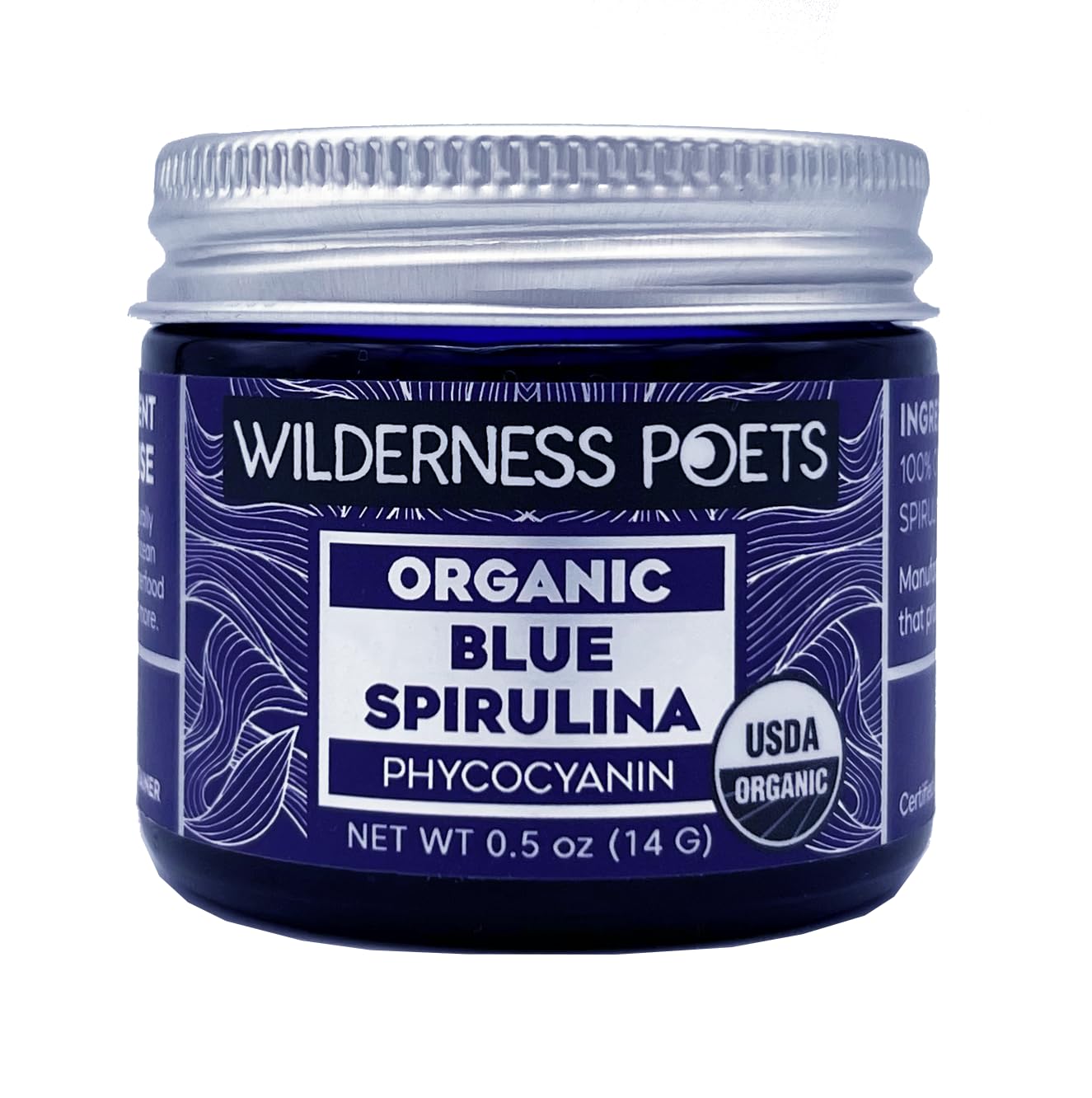 Wilderness Poets Organic Blue Spirulina Powder (100% Phycocyanin) 0.5 oz