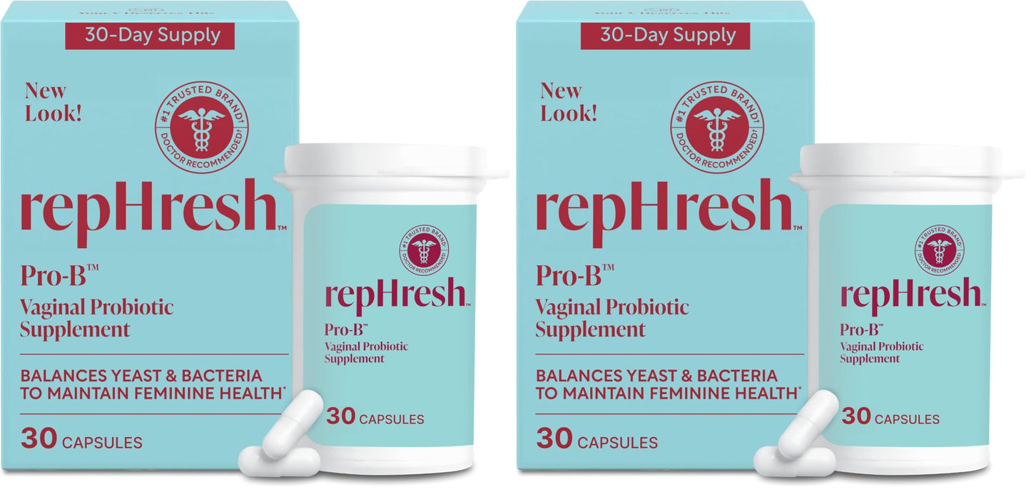 Rephresh Pro-B Vaginal Probiotic Supplement Capsules, 60 Count