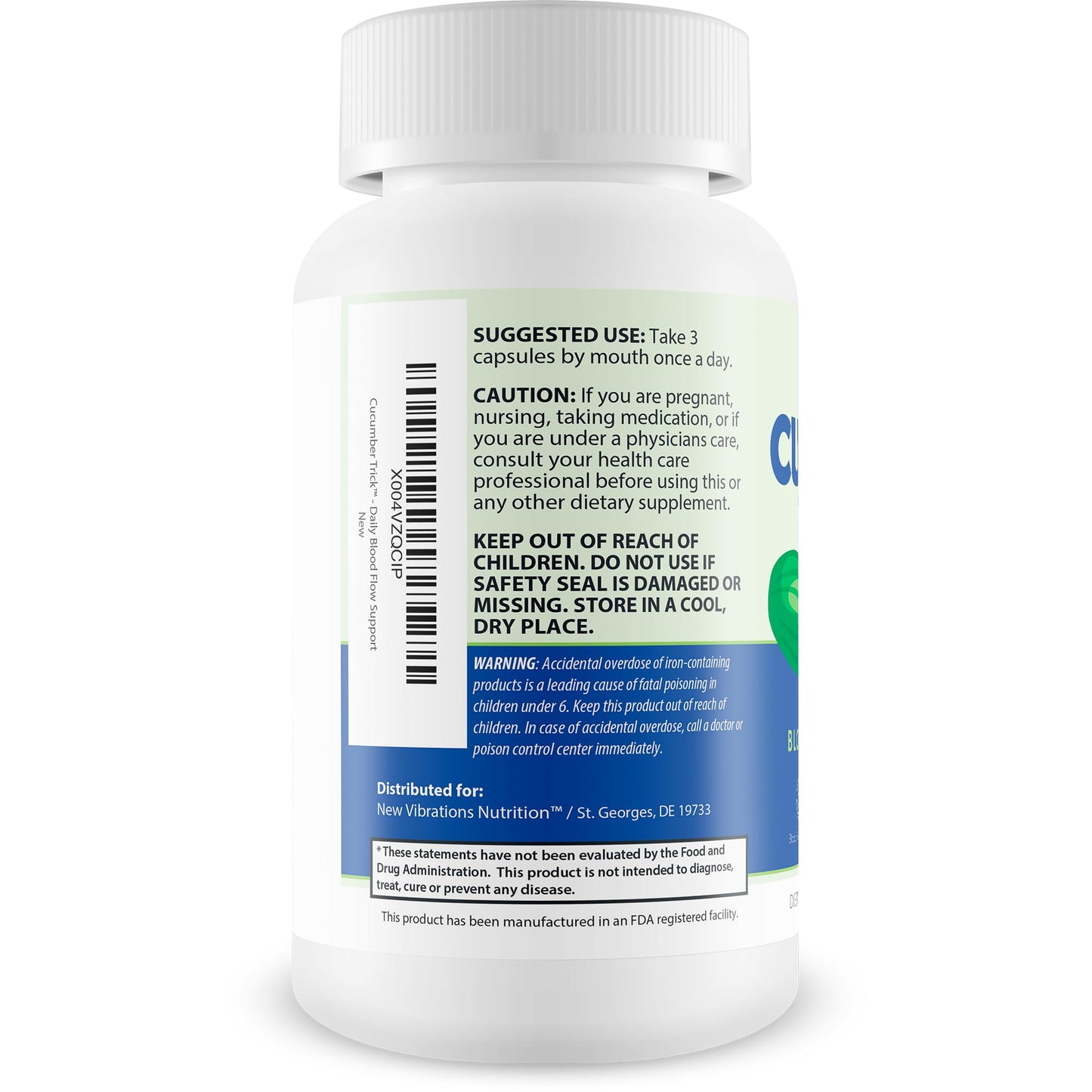 New Vibrations Nutrition Blood Flow Formula Capsules, 90 Count