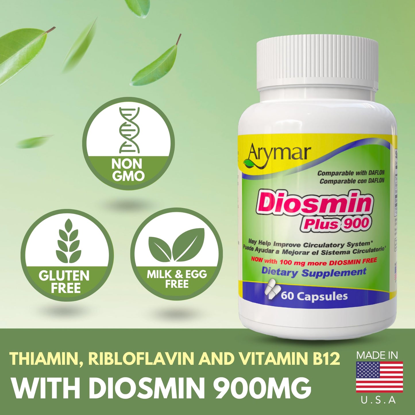 Arymar Diosmin Plus 900 Capsule, 1 Count