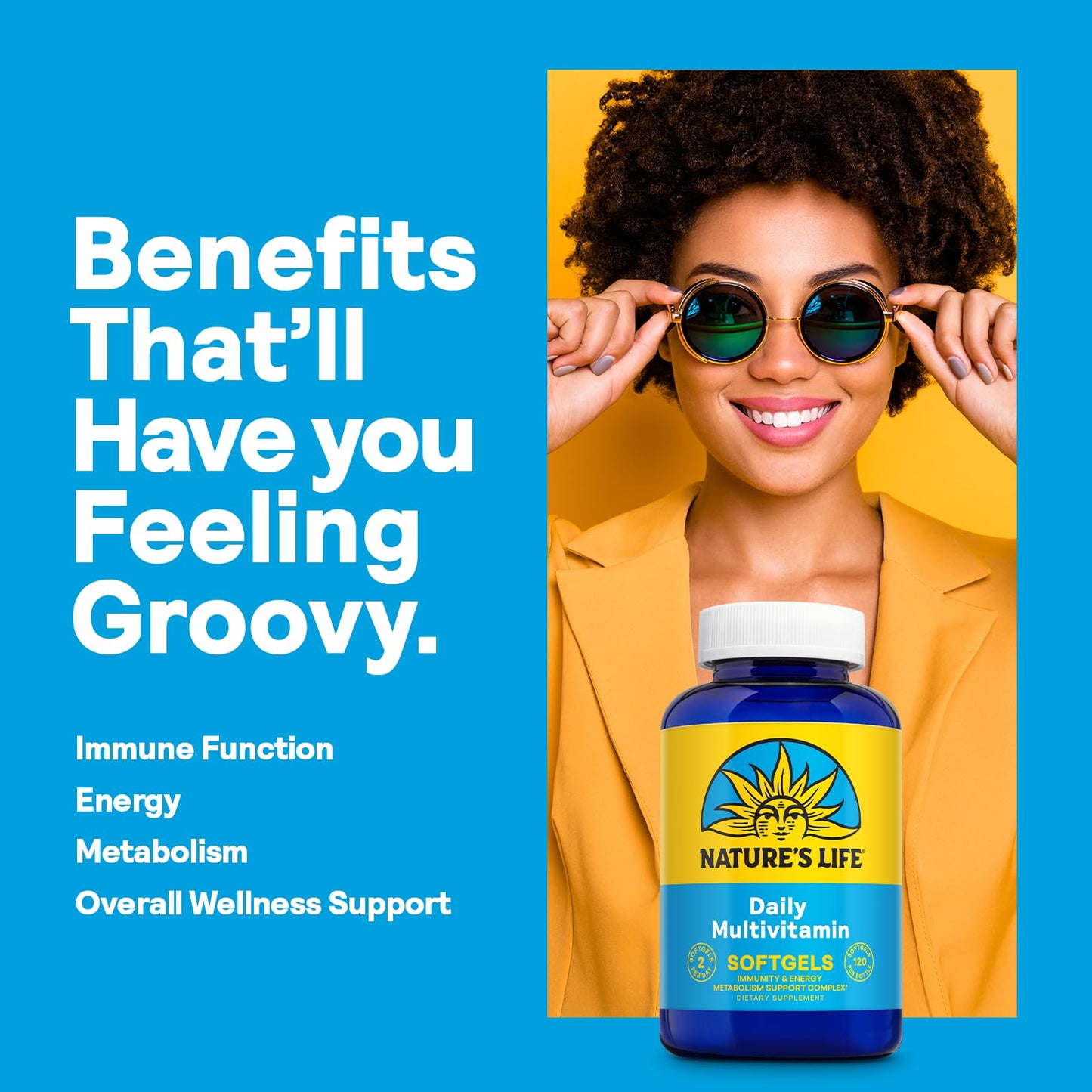 Nature's Life Softgels Multivitamin with Iron, Complete Daily Multivitamin & Mineral Supplement, 120 Count
