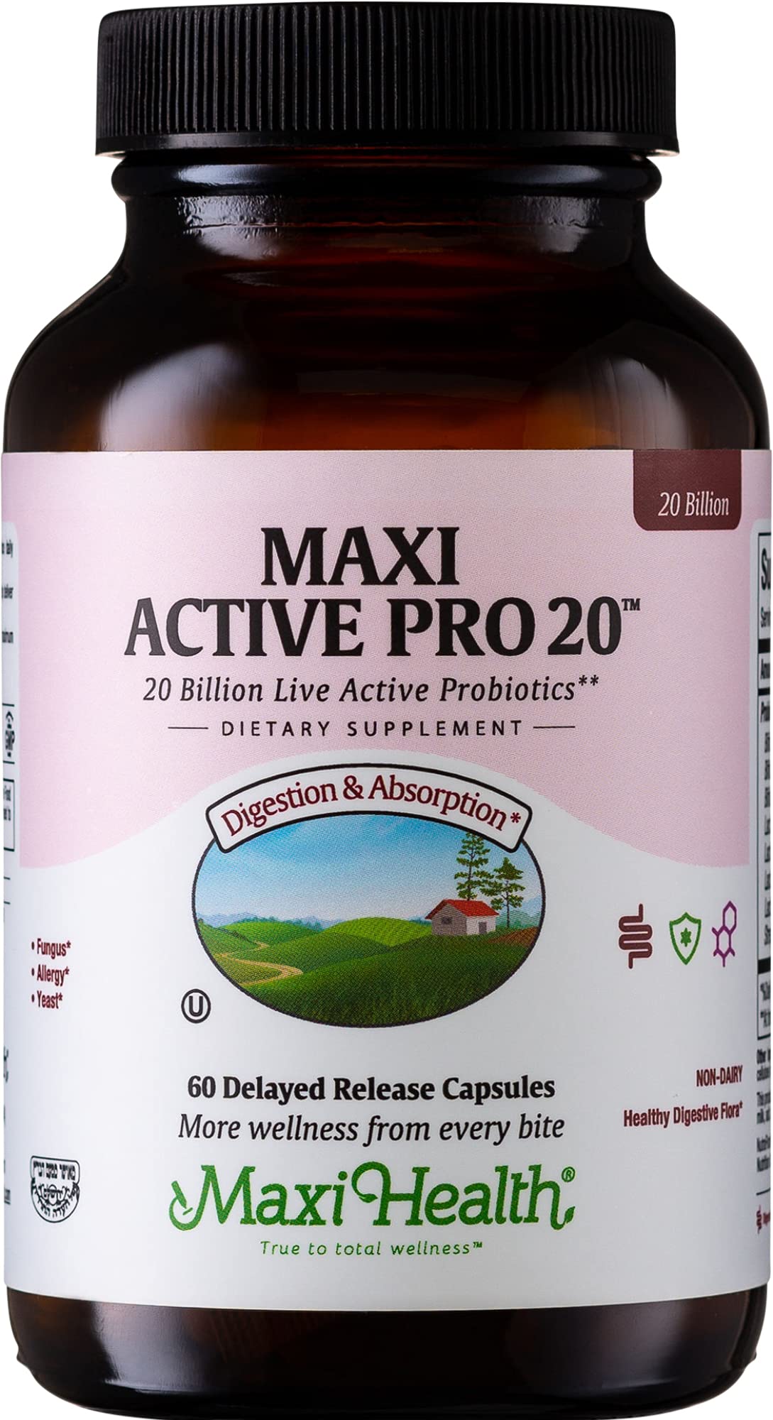Maxi Health Probiotics for Digestive Health and Gut Capsules, 60 Count