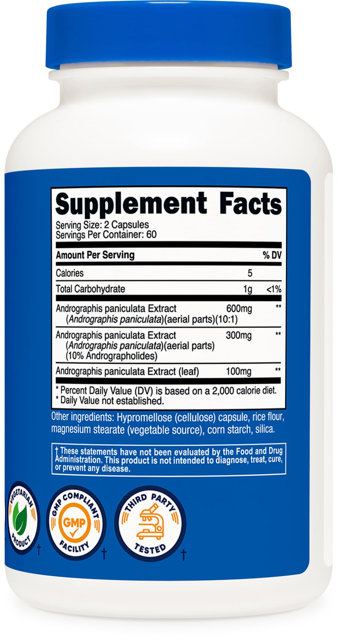Nutricost Andrographis Extract Capsules (1000mg) 120 Count