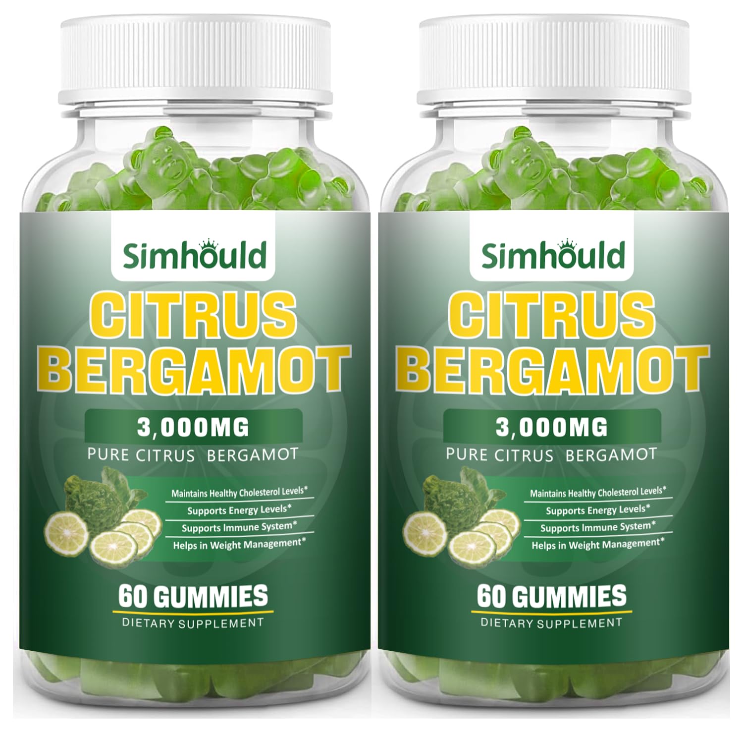 Simhould Citrus Bergamot Gummy 120 Count