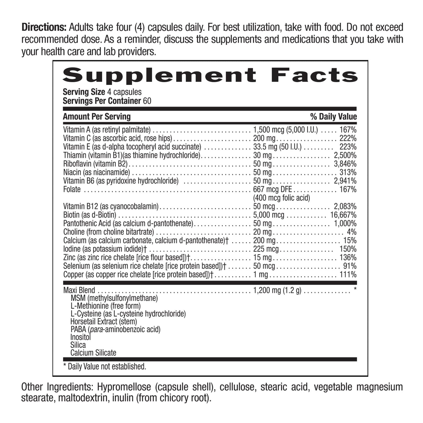 Country Life Maxi-Hair Plus Biotin Capsule 240 Count