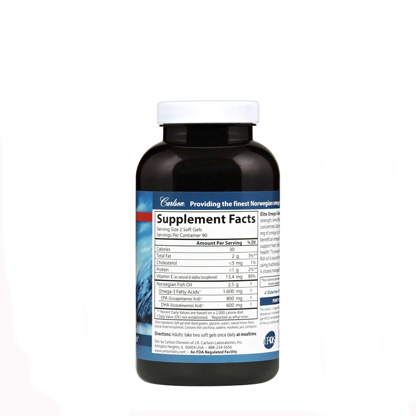Carlson Elite Omega-3 Gems Softgels 180