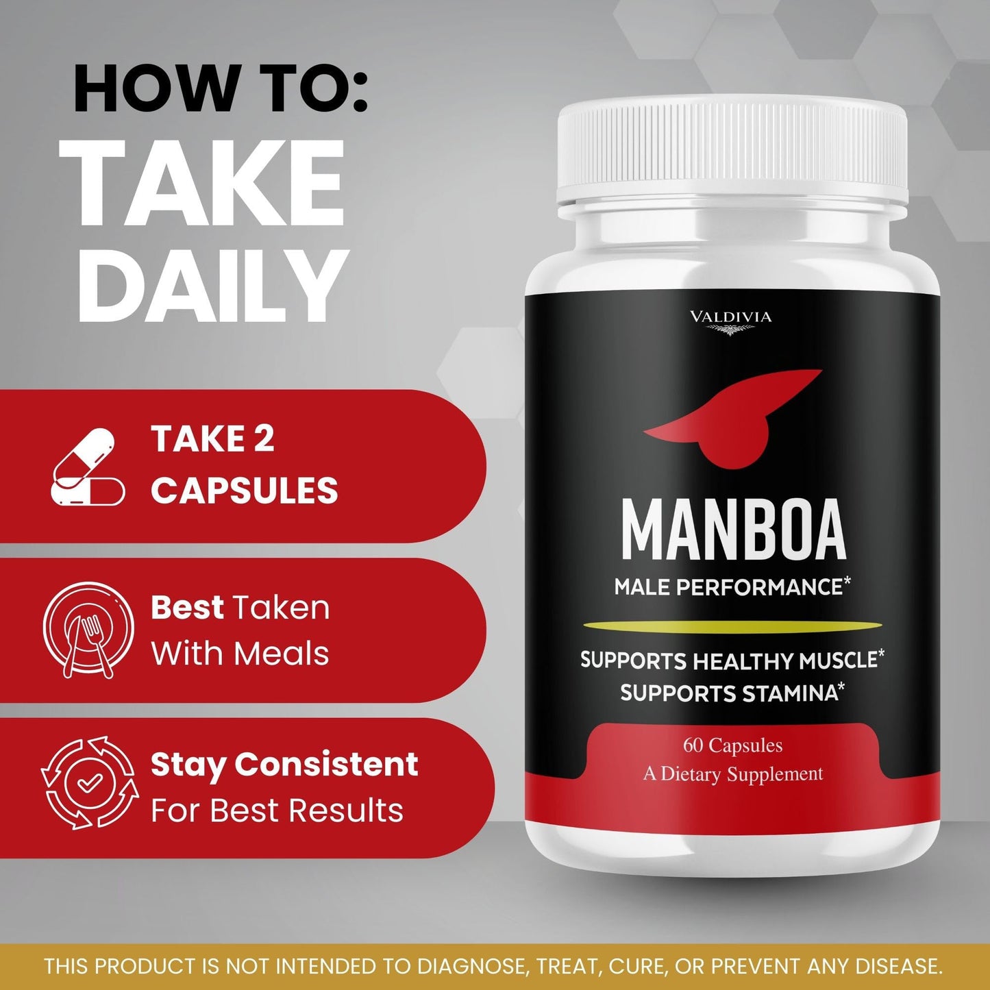 Valdivia Manboa Capsules Advanced Formula, 60 Count