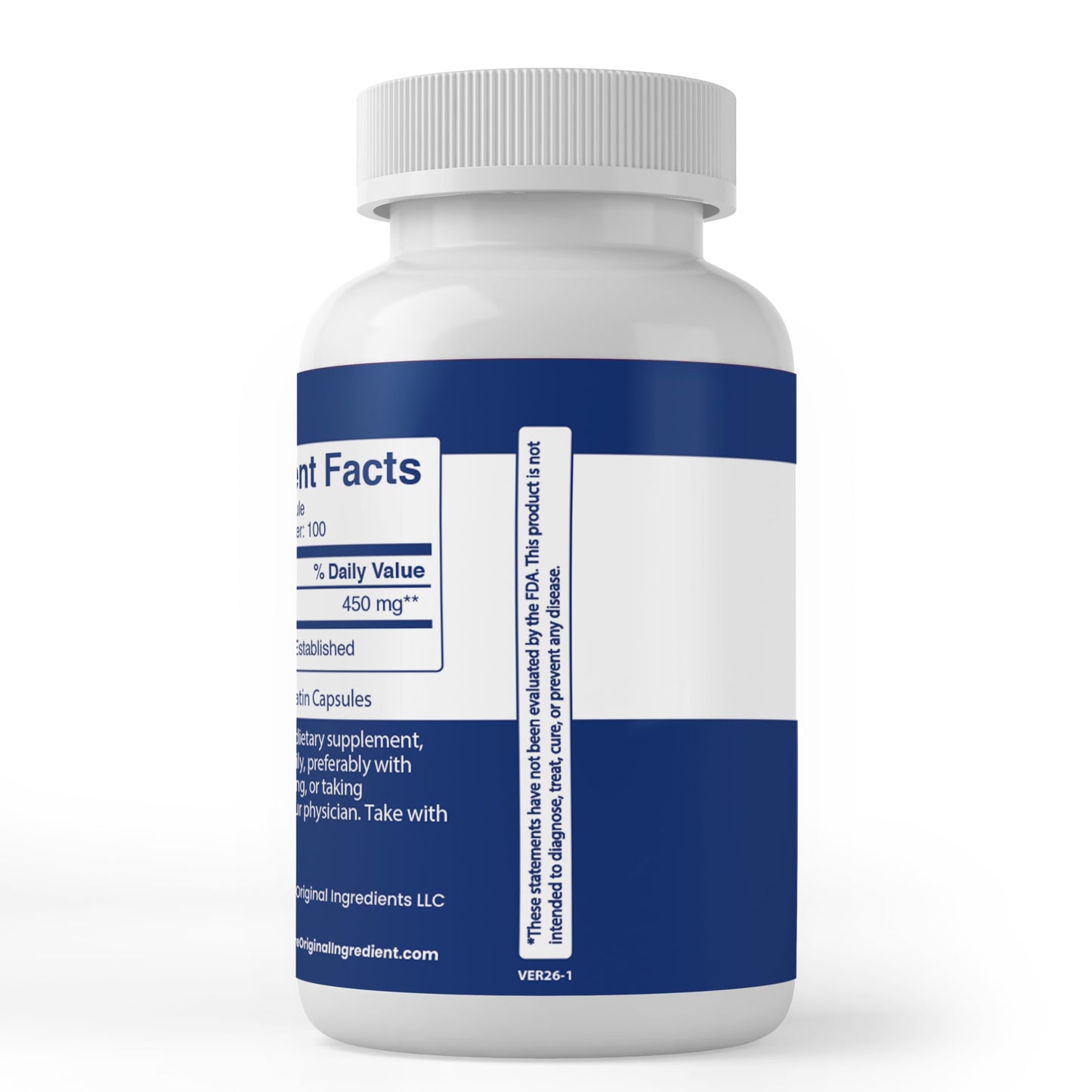 Pure Original Ingredients L-Tyrosine Capsule, 100 Capsules
