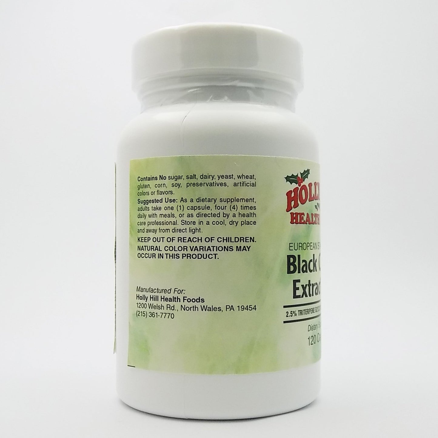 Holly Hill Health Foods European Standardized Black Cohosh Extract Plus Capsules 120