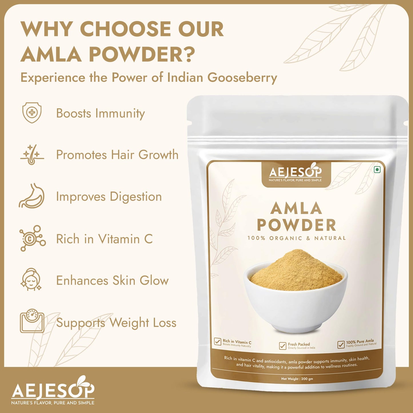 AEJESOP Organic Amla Powder, Indian Gooseberry (Amalaki) Powder 7