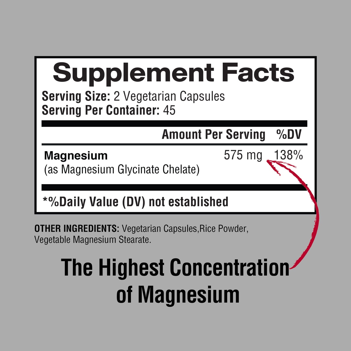 Happi Mi Nutrition Magnesium Glycinate 575mg Capsule, 90 Capsules