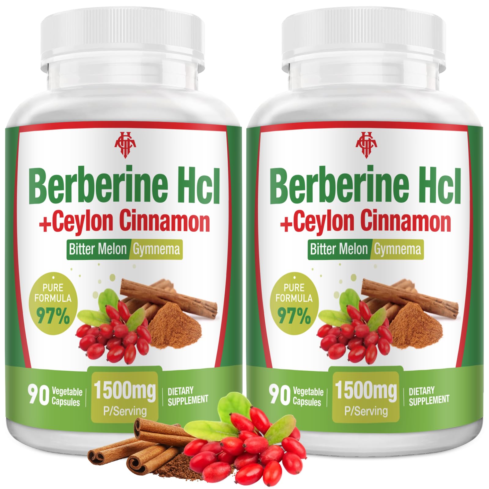 CHANUBITO Berberine Supplement 1500mg Capsules 180 Count