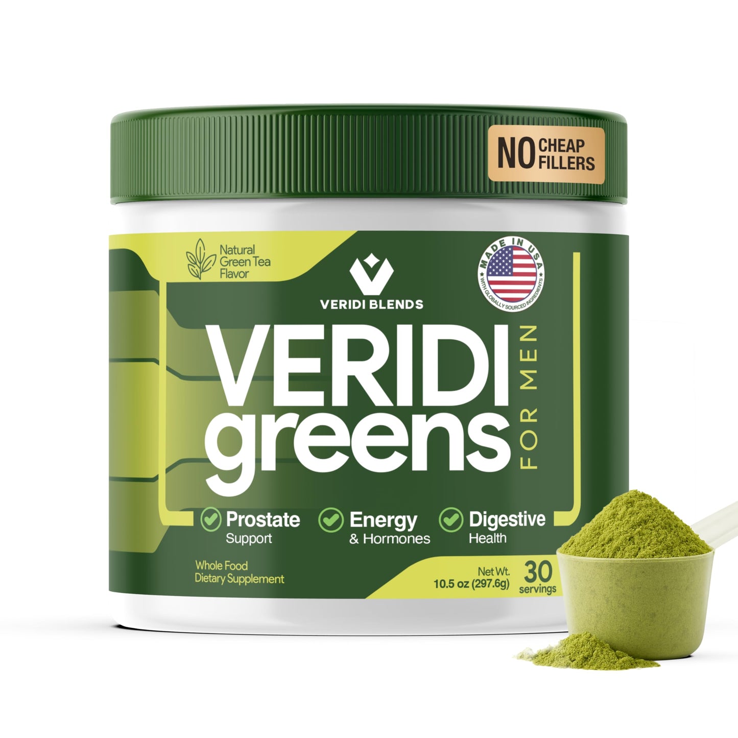 Veridi Blends Greens for Men 40+ Powder, 10.5 oz