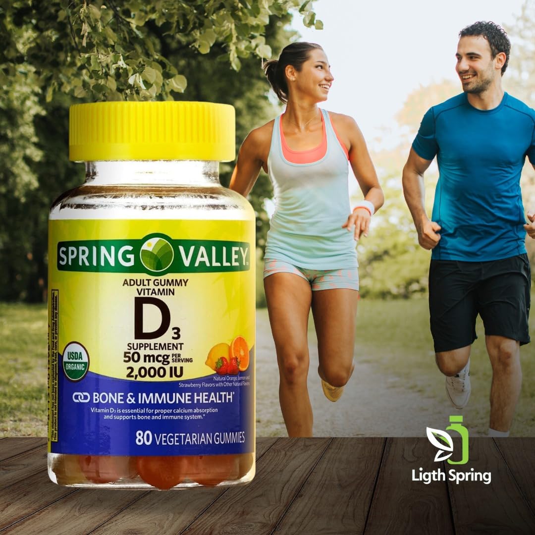 LightSpring Vitamin D3 Gummy 2000 IU, 80 Count
