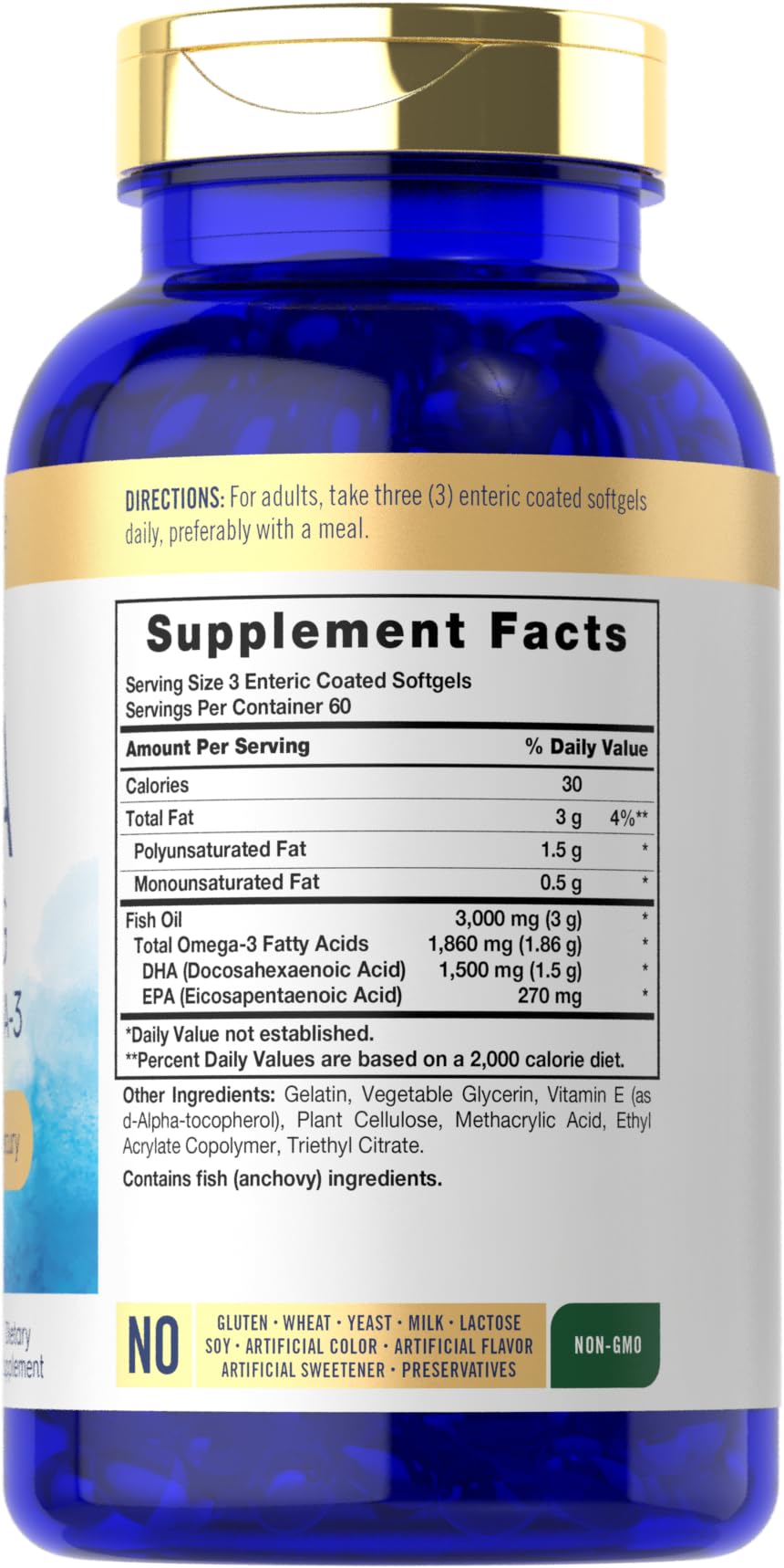 Carlyle DHA Supplement 1500mg Softgels, 180 Count