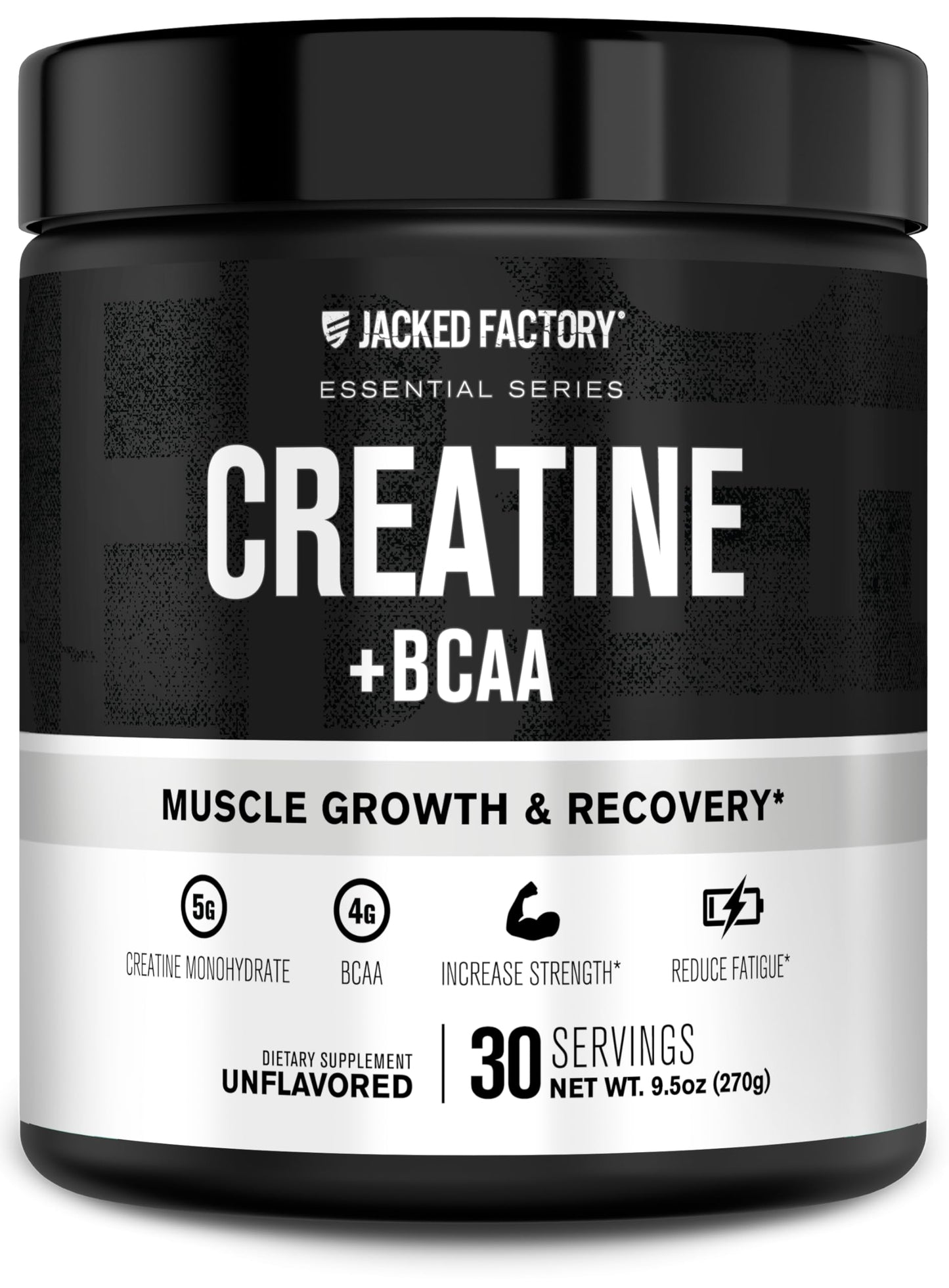 Jacked Factory Creatine Monohydrate + BCAA Powder, 30 Servings