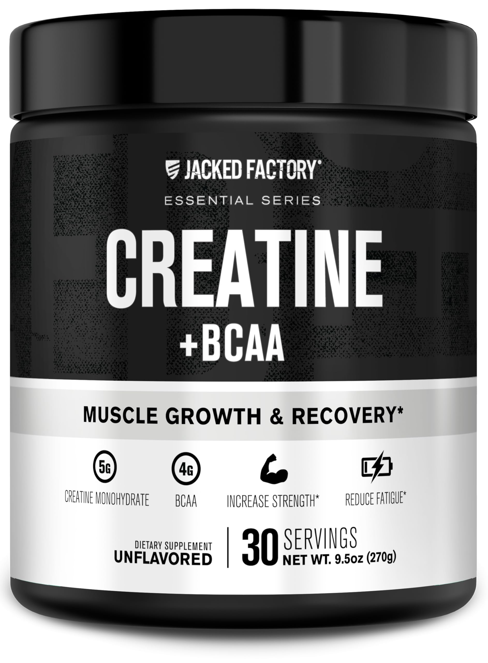Jacked Factory Creatine Monohydrate + BCAA Powder, 30 Servings