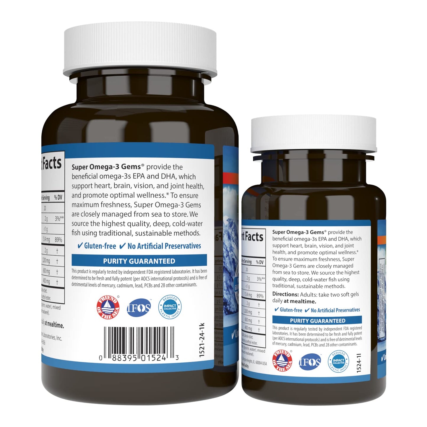 Carlson Super Omega-3 Gems Softgels, 100 Softgels