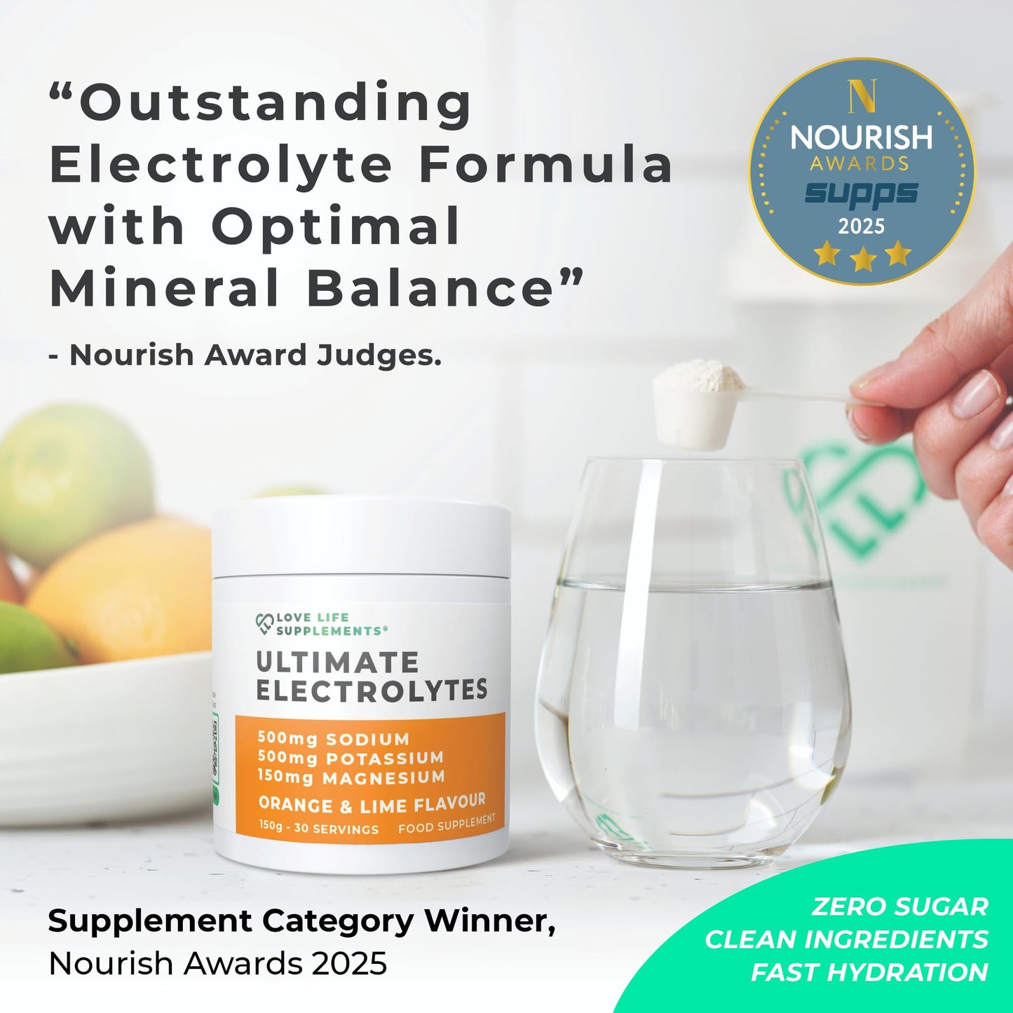 Love Life Supplements Ultimate Electrolytes Powder, 30 Servings, 5.3 Ounce