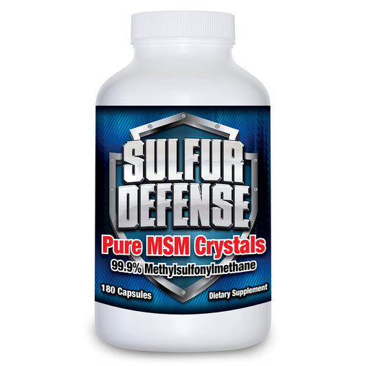 7 Lights Sulfur Defense Opti-MSM 99.9% Pure MSM Capsules, 180 Capsules