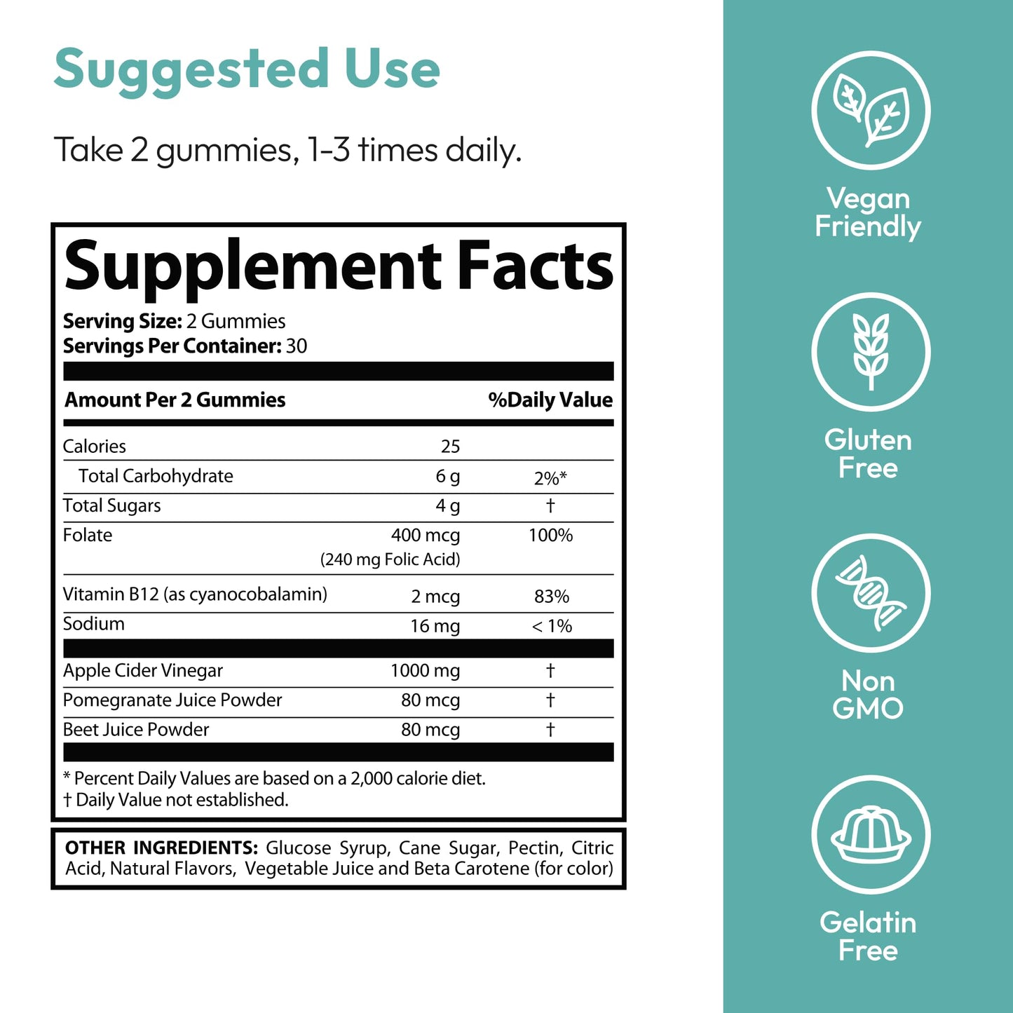 Justified Laboratories Speedy Keto ACV Gummies (1000 mg), 60 Gummies