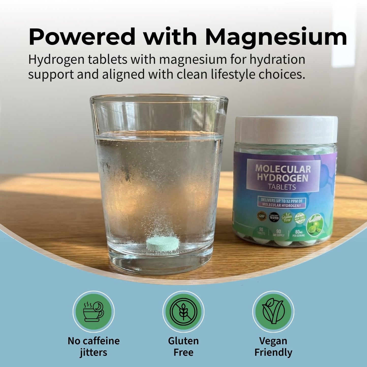 BODY C.E.O. EXECUTIVE OF SUPPLEMENTS Hydrogen Water Tablets with Magnesium, 90 Tablets