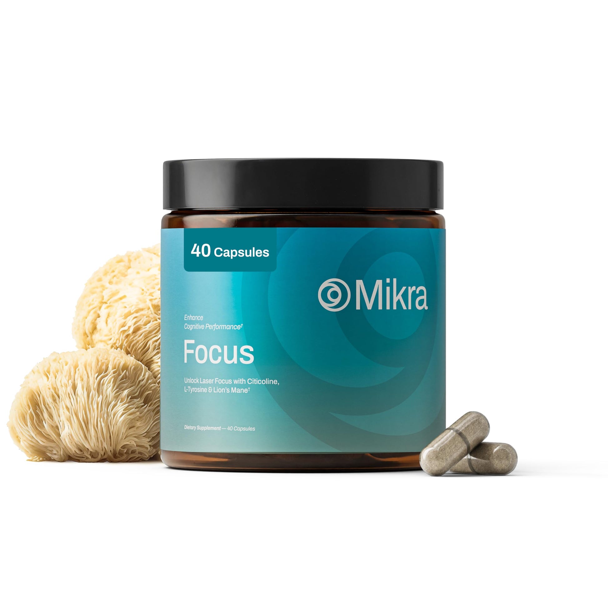 Mikra Cognitive Enhancer Nootropic Brain Support Supplement Capsule, 40 Capsules
