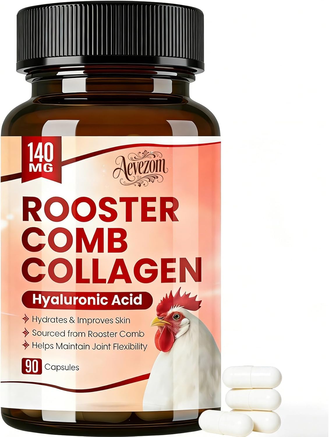 Aevezom Rooster Comb Collagen Capsule, 1 Count