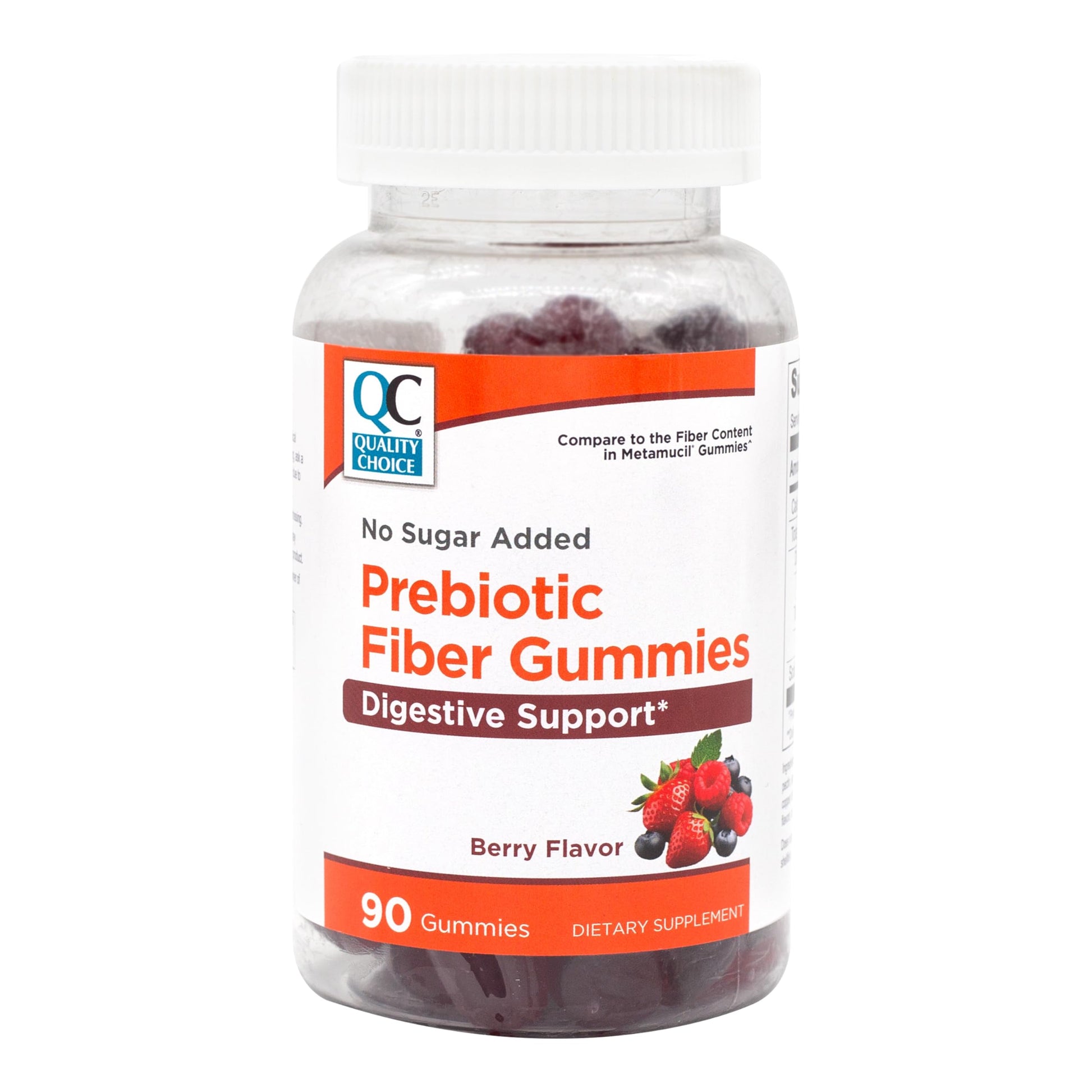 Quality Choice Prebiotic Fiber Gummies Berry Flavored, 90 Count
