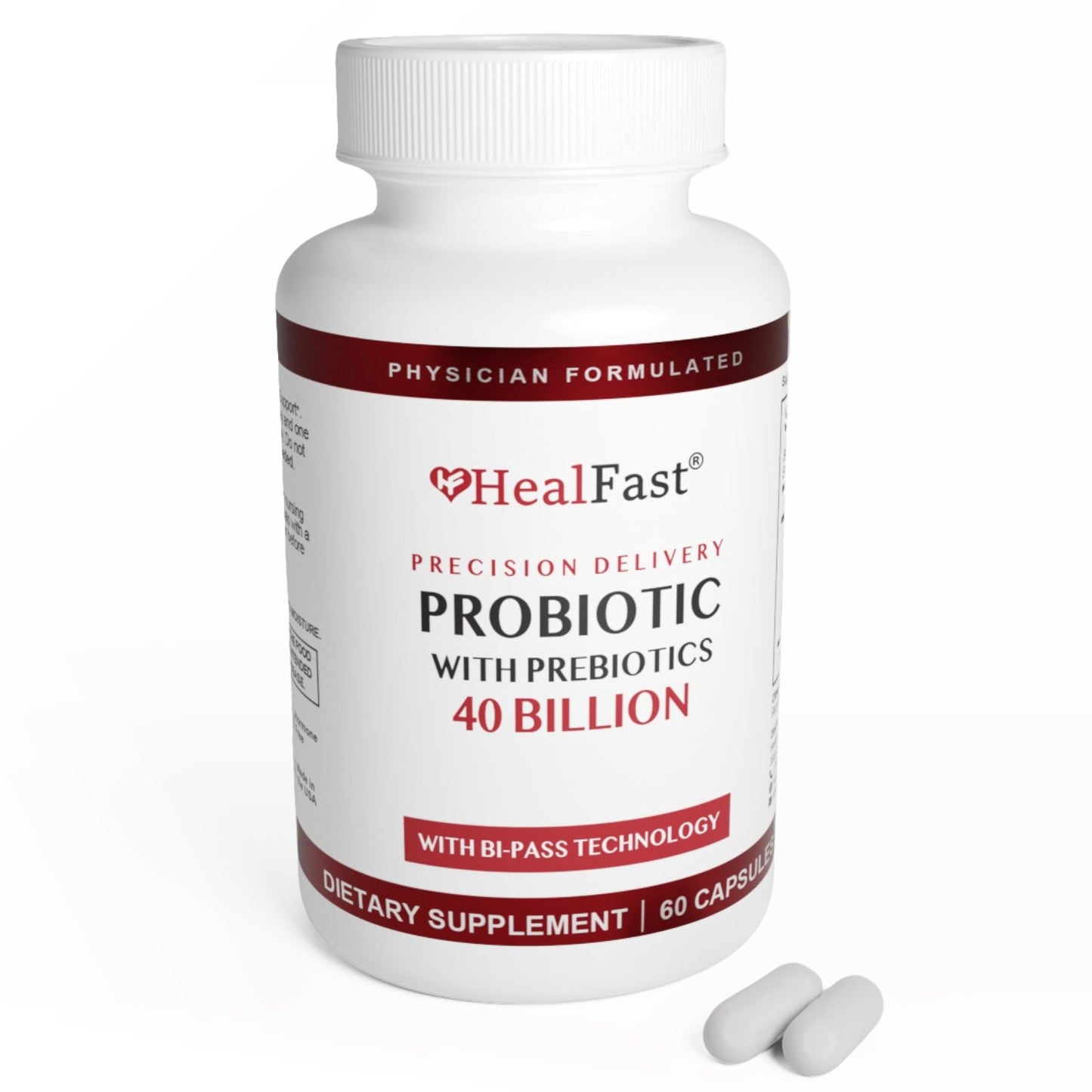 HealFast Physician Formulated Probiotic Supplement Capsule, 60 Count