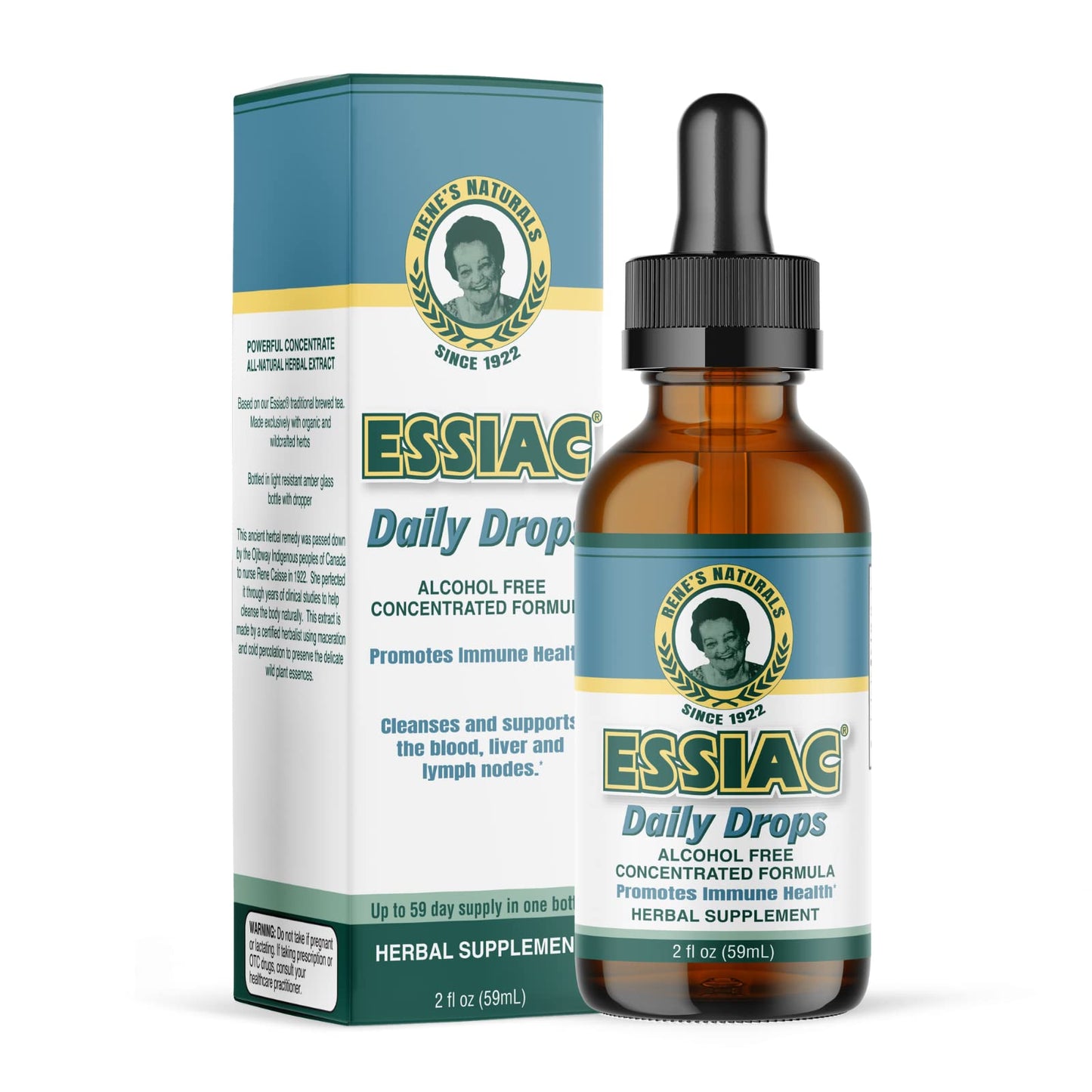 Essiac Power Bundle Tea Daily Drops Gold w/AHCC Mushroom Extract 2 Capsules
