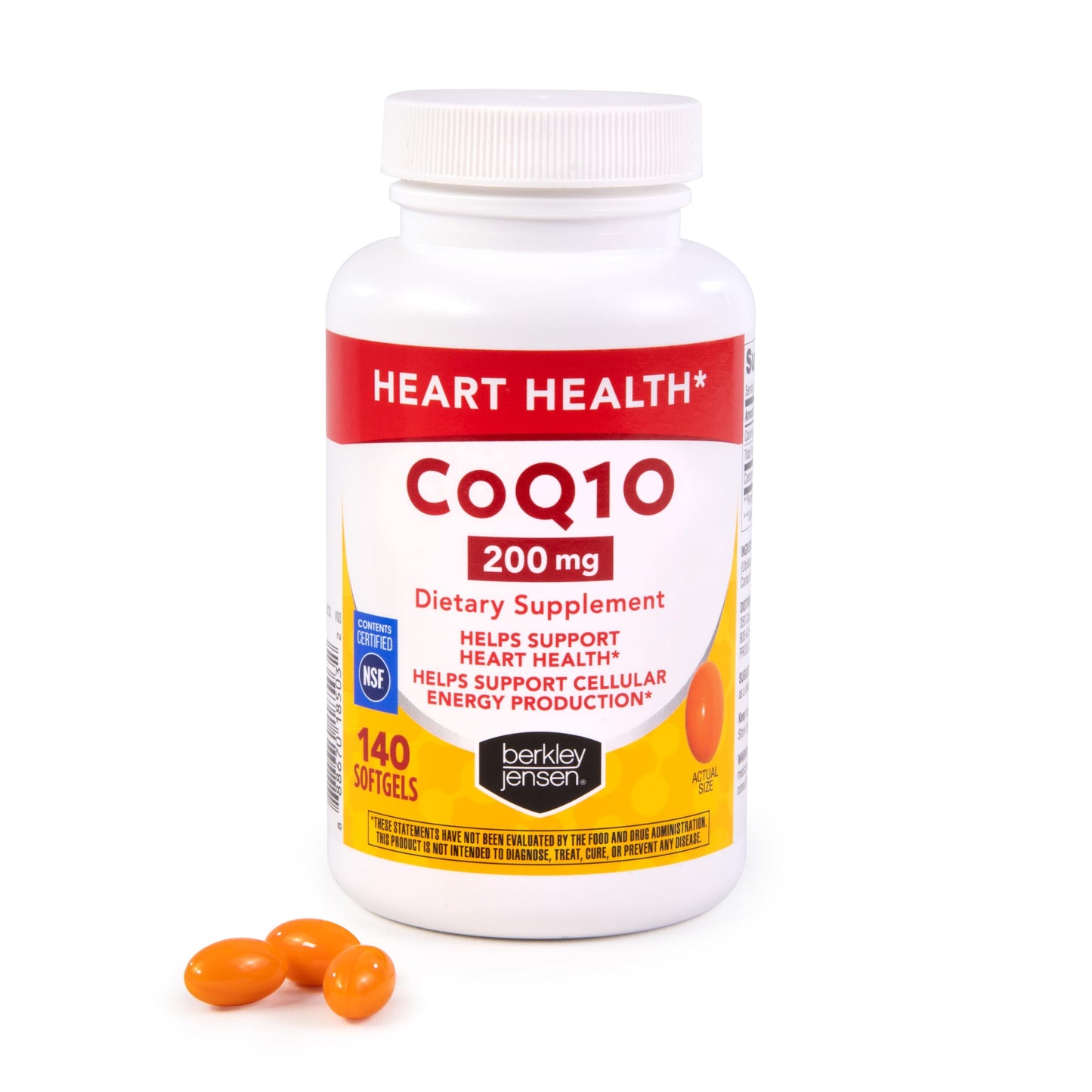Berkley Jensen CoQ10 Softgels, 140 Count